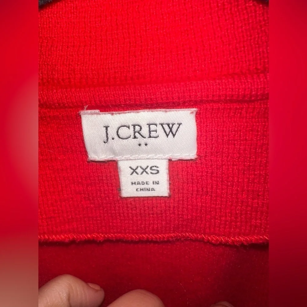J Crew Red Open Cardigan with Pocket XXS